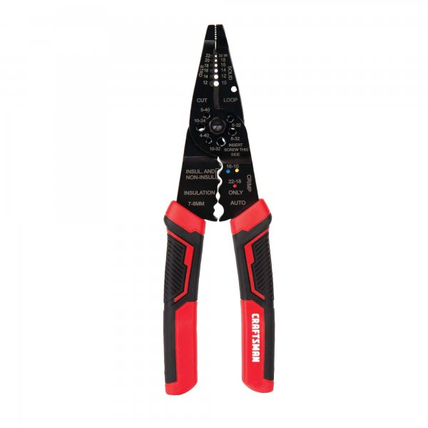 Pinza profesional Craftsman bi material pelacables 8"