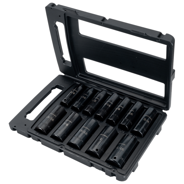 Set Maletín Craftsman 12 Tubos largos de Impacto sistema SAE de 1/2"
