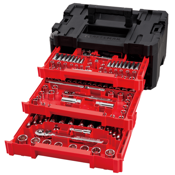 Set Maletín Craftsman 262 Piezas 1/4"-3/8"-1/2"