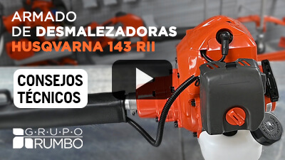 Video instructivo de armado de desmalezadoras. Equipo de la demo: Husqvarna 143 RII.