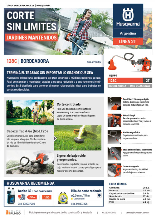 Husqvarna - Bordeadora 128C - #PromoHusqvarna