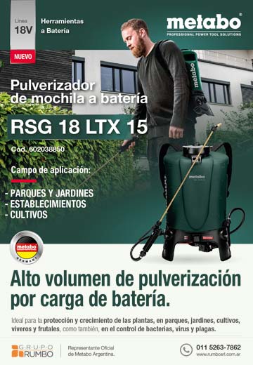 (602038850) Metabo - Lanzamiento - Pulverizador a Batería RSG18LTX15