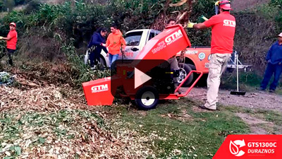 Chipeadoras GTM GTS1300 Compo con ramas de Durazno