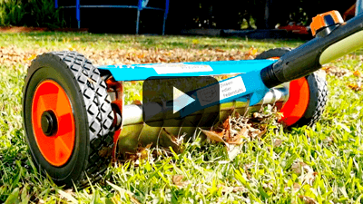 Escarificador cortaraíces con ruedas, parte del Combisystem Gardena