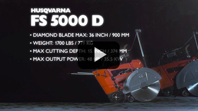 Cortadoras de concreto de piso Husqvarna FS5000D y FS7000D