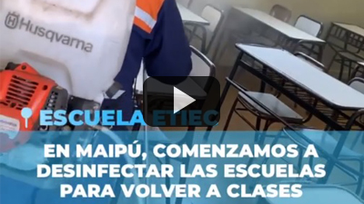 Husqvarna, cuidado sanitario, por la Municipalidad de Maipu, Mendoza